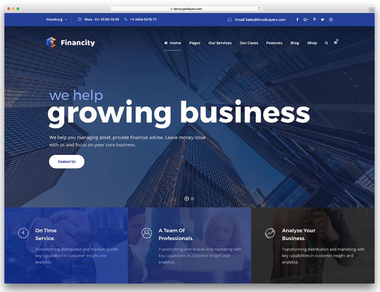 Mẫu website doanh nghiệp tài chính - Financity