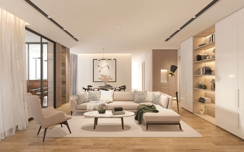 chọn màu ghế sofa theo hướng đặt phòng khách